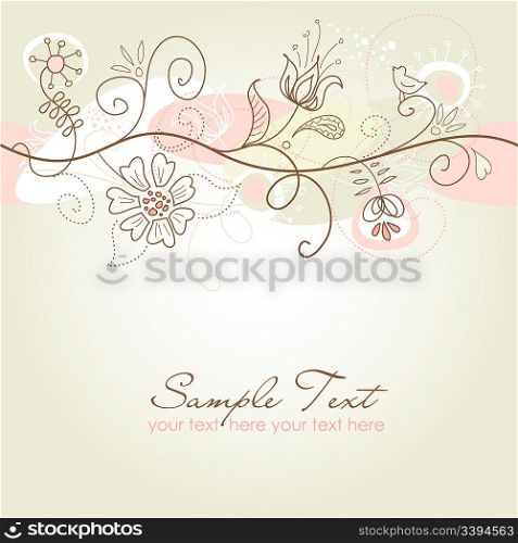 Floral background, seamless pattern