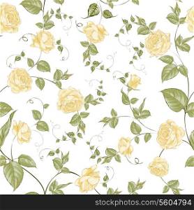Floral background, seamless pattern. Vector illustration.