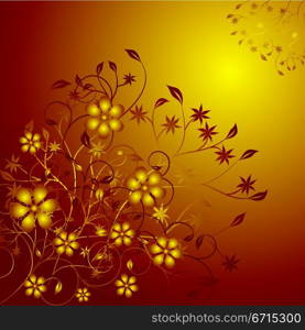 Floral background, vector