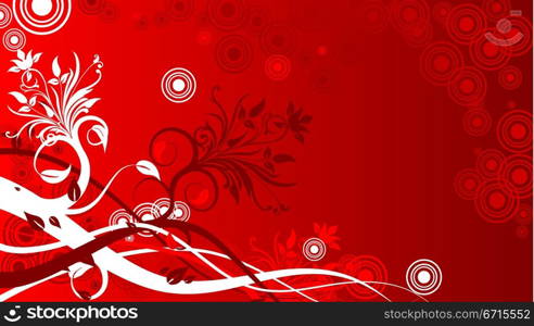 Floral background, vector