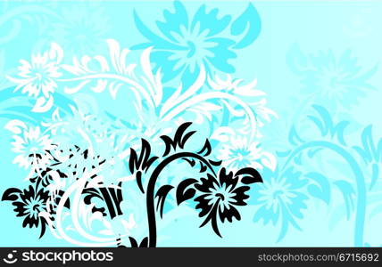 Floral background, vector