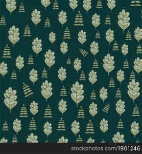 Floral background. Vector floral design, leaf pattern. Plants ornament with copy space. Illustration with oak leaves for paper, textile, cover or web