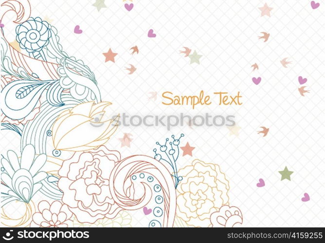 floral background vector illustration