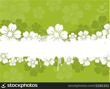 Floral background with a grunge effect