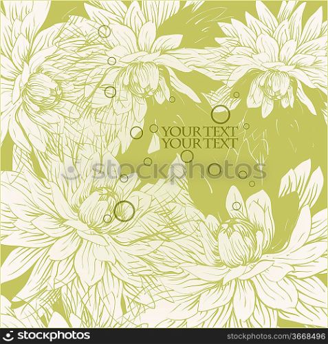 floral background with blooming chrysanthemums