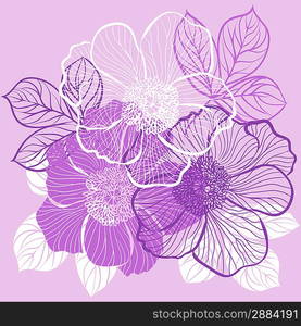 Floral background with flowers of peony