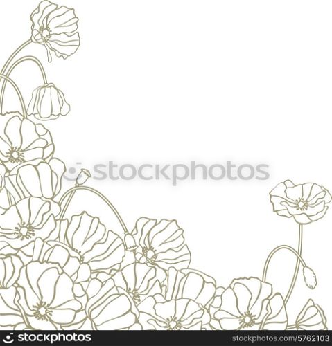 Floral background with hand draun flowers. Vector illustration.. Floral background with hand draun flowers. Vector illustration