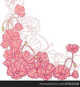 Floral background with hand draun flowers. Vector illustration.. Floral background with hand draun flowers. Vector illustration