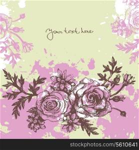 Floral background with roses
