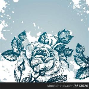 Floral background with roses