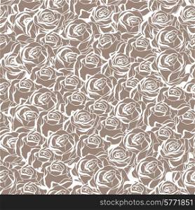 Floral background with roses. Vector seamless pattern.. Floral background with roses. Vector seamless pattern