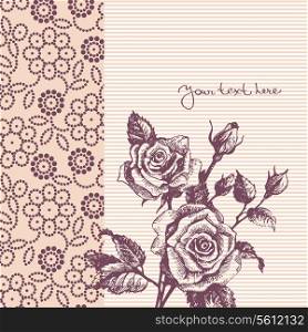 Floral background with roses&#x9;