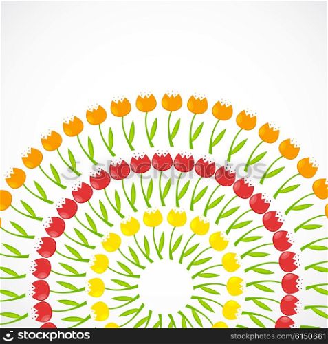 Floral Background with Tulips Vector Illustration EPS10. Floral Background with Tulips Vector Illustration