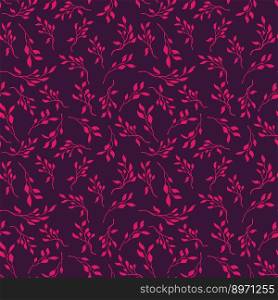 Floral branch leaves seamless pattern. Floral branch leaves seamless pattern, simple design for fabric textile