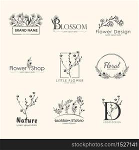 Floral brands and logo designs vector collection.