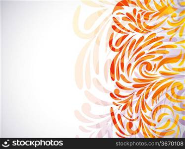 Floral bright background with flower and light