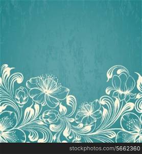 Floral card for your design. Vector illustration.