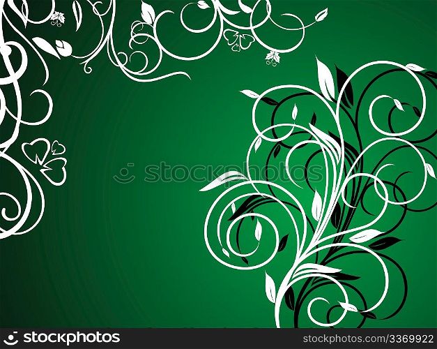 Floral decorative background for holiday card. Vector