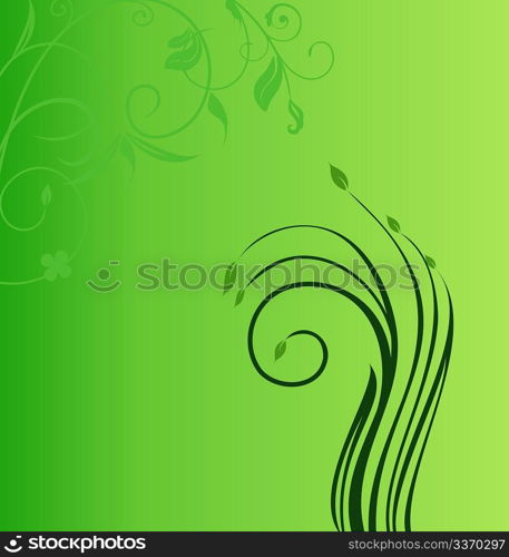 Floral decorative background for holiday card. Vector