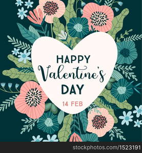 Floral design concept for Valentines Day and other users. Flower illustration.. Floral design concept for Valentines Day and other users.