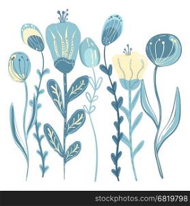 Floral design over white background vector illustration