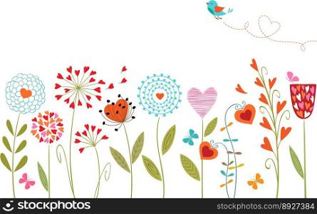 Floral design vector image