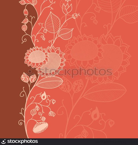 Floral design with space for text