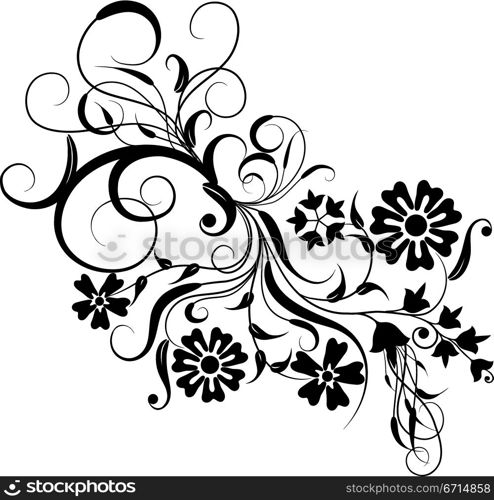 Floral element for design, vector