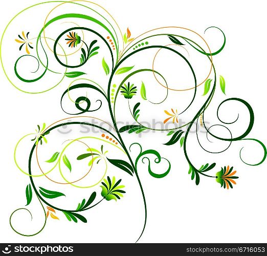 Floral element for design, vector