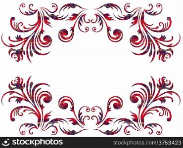 Floral elements using the Celtic ornament on a white background. Hand drawing vector illustration. Floral elements using the Celtic ornament over white