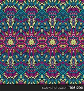 Floral ethnic aztec style festive pattern for fabric. Abstract geometric colorful seamless mandala flower ornamental.. Floral ethnic tribal festive pattern. Abstract geometric colorful seamless mandala flower ornamental. Mexican design