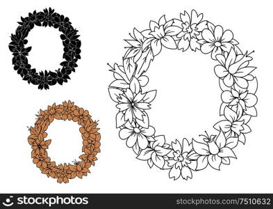 Floral font uppercase letter O, decorated by vintage flowers with lush petals, for romantic monogram design. Floral uppercase letter O with vintage flowers