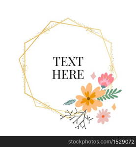 Floral Frame Collection. Set of cute retro flowers arranged un a shape of the wreath perfect for wedding invitations and birthday. Floral Frame Collection. Set of cute retro flowers arranged un a shape of the wreath perfect for wedding invitations and birthday cards