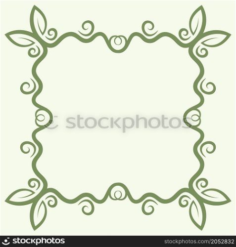 floral frame decoration vector background design template