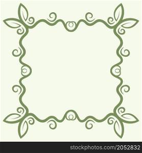 floral frame decoration vector background design template