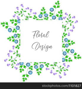 Floral frame for your design. Floral template for holiday, wedding, happy birthday. Vector EPS 10