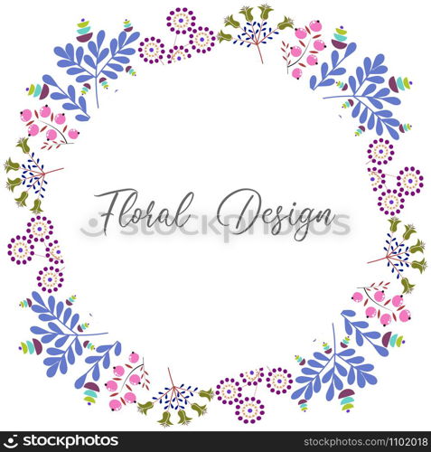Floral frame for your design. Floral template for holiday, wedding, happy birthday. Vector EPS 10