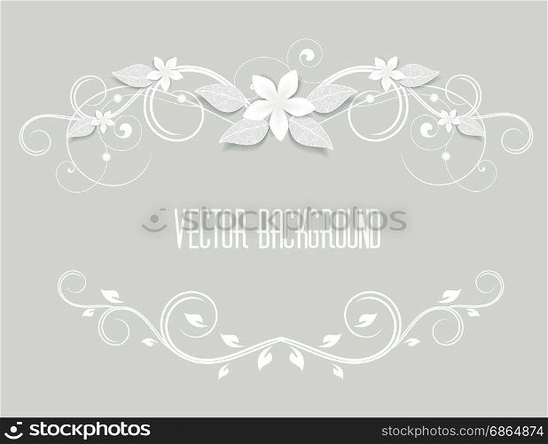 Floral frame. frame decorated with white flowers