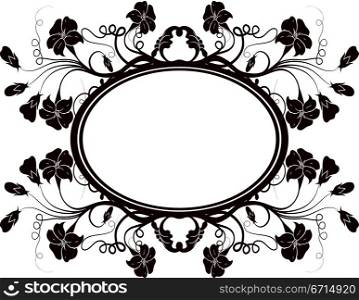 Floral frame, vector