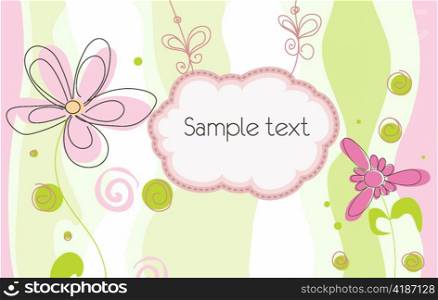 floral frame vector illustration