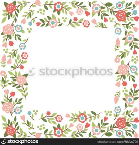 Floral frame with place for your text vector image