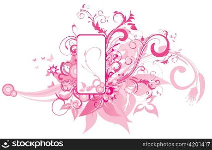 floral frame with space for text