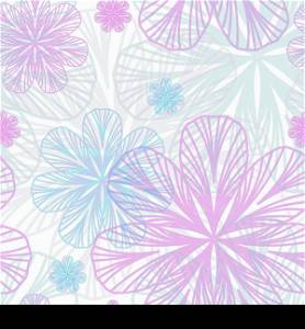 Floral Girlish seamless background. EPS10 vector illustration. Swatch included.