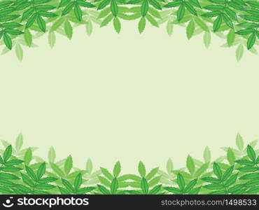 Floral Green Leaf Greeting Card Template Background Border