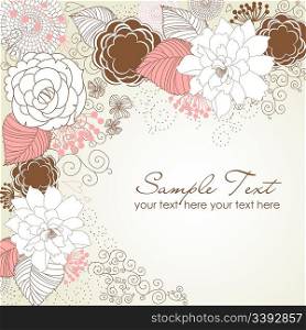 Floral greeting card