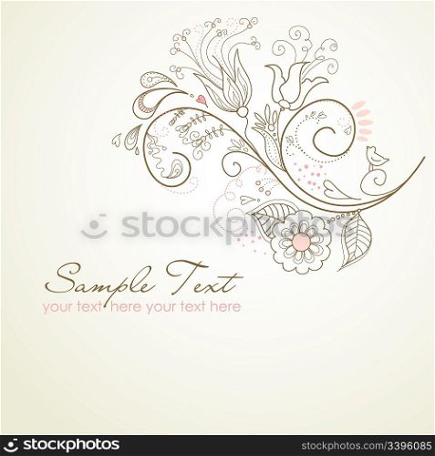 Floral greeting card