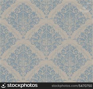 Floral grunge gray and blue old beauty vintage background