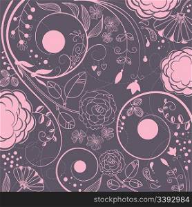 Floral hand drawn background