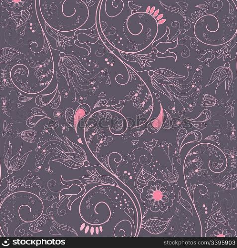 Floral hand drawn background