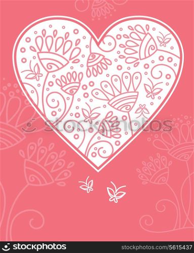 Floral heart design